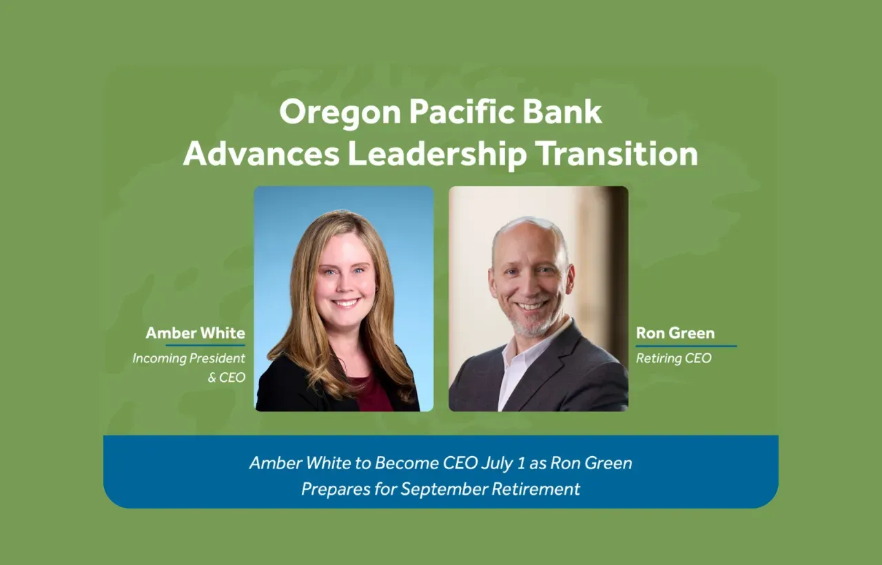Oregon Pacific Bank Announces CEO Transition to Amber White